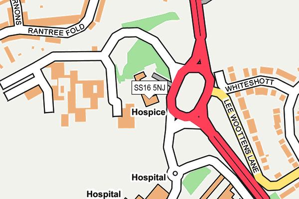SS16 5NJ map - OS OpenMap – Local (Ordnance Survey) SS16 5NJ map - OS OpenMap – Local (Ordnance Survey)