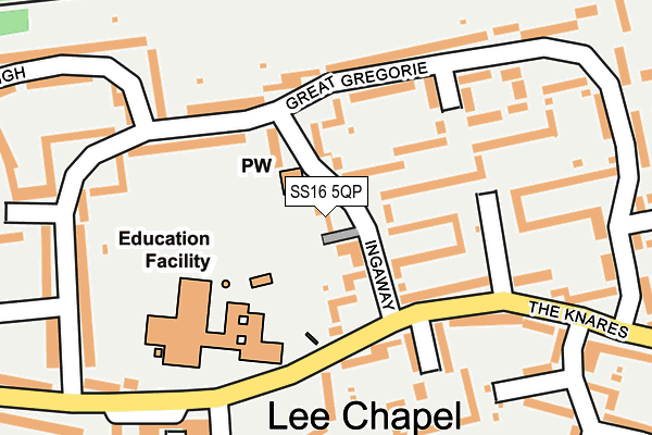 SS16 5QP map - OS OpenMap – Local (Ordnance Survey) SS16 5QP map - OS OpenMap – Local (Ordnance Survey)