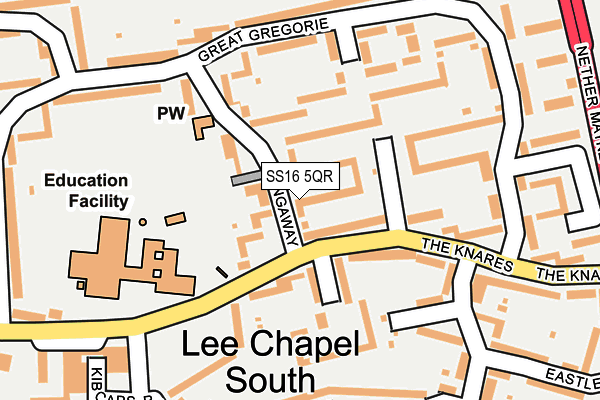 SS16 5QR map - OS OpenMap – Local (Ordnance Survey) SS16 5QR map - OS OpenMap – Local (Ordnance Survey)