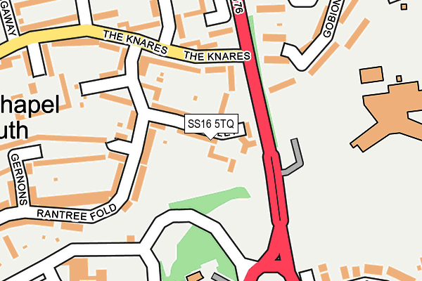 SS16 5TQ map - OS OpenMap – Local (Ordnance Survey) SS16 5TQ map - OS OpenMap – Local (Ordnance Survey)
