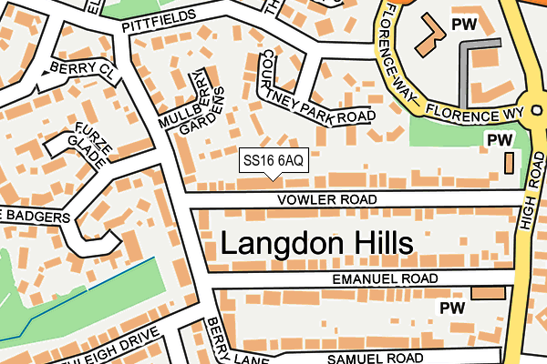 SS16 6AQ map - OS OpenMap – Local (Ordnance Survey) SS16 6AQ map - OS OpenMap – Local (Ordnance Survey)