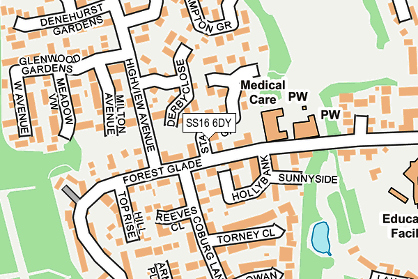 SS16 6DY map - OS OpenMap – Local (Ordnance Survey) SS16 6DY map - OS OpenMap – Local (Ordnance Survey)