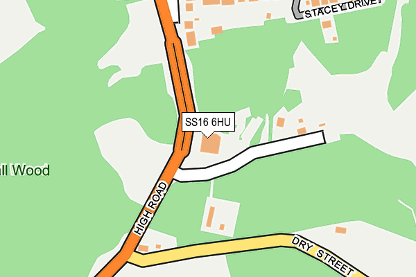 SS16 6HU map - OS OpenMap – Local (Ordnance Survey) SS16 6HU map - OS OpenMap – Local (Ordnance Survey)