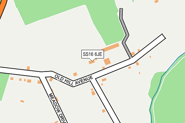 SS16 6JE map - OS OpenMap – Local (Ordnance Survey) SS16 6JE map - OS OpenMap – Local (Ordnance Survey)