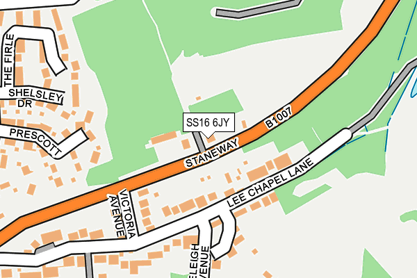 SS16 6JY map - OS OpenMap – Local (Ordnance Survey) SS16 6JY map - OS OpenMap – Local (Ordnance Survey)