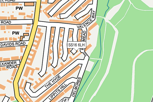 SS16 6LH map - OS OpenMap – Local (Ordnance Survey) SS16 6LH map - OS OpenMap – Local (Ordnance Survey)