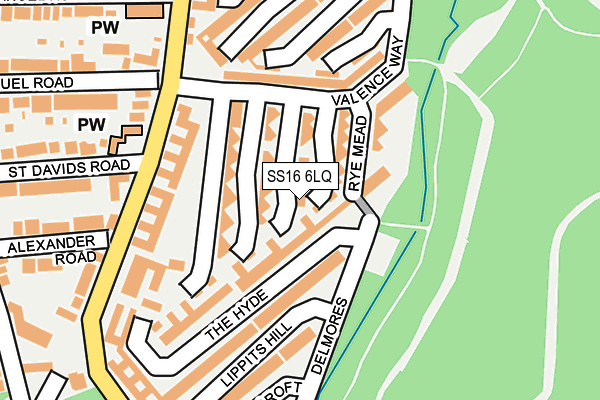 SS16 6LQ map - OS OpenMap – Local (Ordnance Survey) SS16 6LQ map - OS OpenMap – Local (Ordnance Survey)