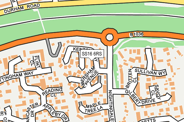 SS16 6RS map - OS OpenMap – Local (Ordnance Survey) SS16 6RS map - OS OpenMap – Local (Ordnance Survey)