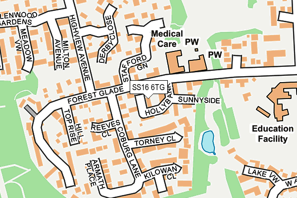 SS16 6TG map - OS OpenMap – Local (Ordnance Survey) SS16 6TG map - OS OpenMap – Local (Ordnance Survey)
