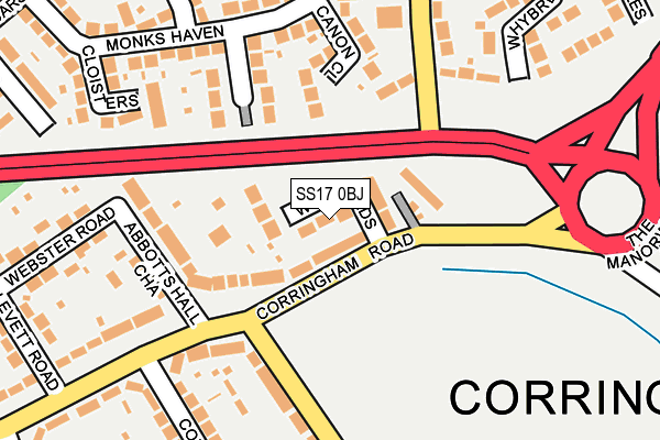SS17 0BJ map - OS OpenMap – Local (Ordnance Survey) SS17 0BJ map - OS OpenMap – Local (Ordnance Survey)