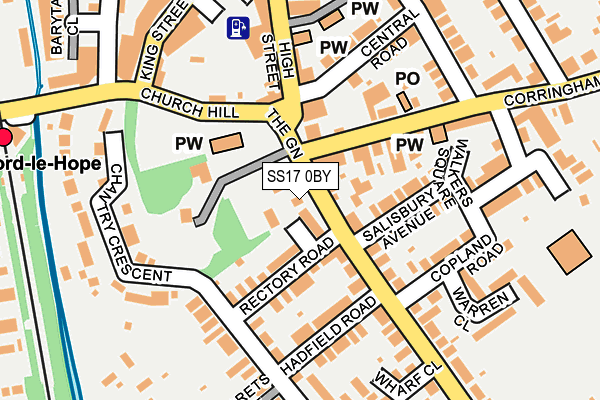 SS17 0BY map - OS OpenMap – Local (Ordnance Survey) SS17 0BY map - OS OpenMap – Local (Ordnance Survey)