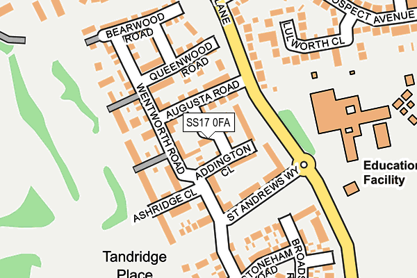 SS17 0FA map - OS OpenMap – Local (Ordnance Survey) SS17 0FA map - OS OpenMap – Local (Ordnance Survey)