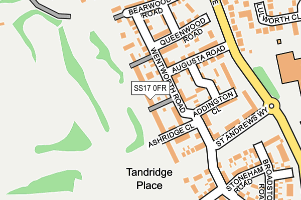 SS17 0FR map - OS OpenMap – Local (Ordnance Survey) SS17 0FR map - OS OpenMap – Local (Ordnance Survey)