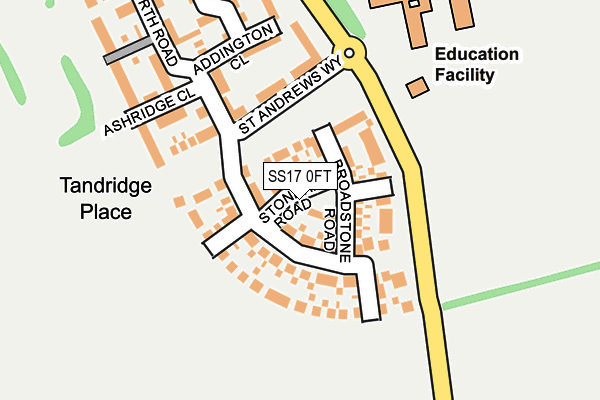 SS17 0FT map - OS OpenMap – Local (Ordnance Survey) SS17 0FT map - OS OpenMap – Local (Ordnance Survey)