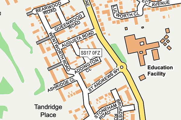 SS17 0FZ map - OS OpenMap – Local (Ordnance Survey) SS17 0FZ map - OS OpenMap – Local (Ordnance Survey)