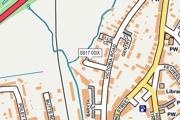 SS17 0GX map - OS OpenMap – Local (Ordnance Survey) SS17 0GX map - OS OpenMap – Local (Ordnance Survey)