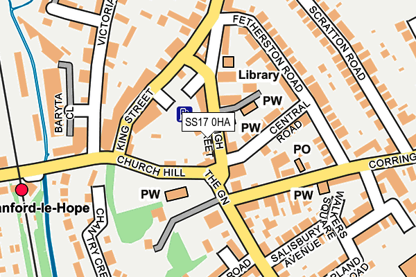 SS17 0HA map - OS OpenMap – Local (Ordnance Survey) SS17 0HA map - OS OpenMap – Local (Ordnance Survey)