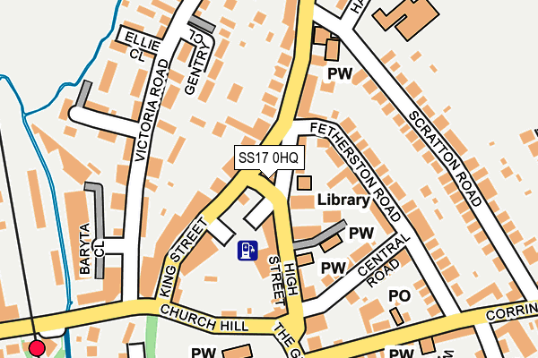 SS17 0HQ map - OS OpenMap – Local (Ordnance Survey) SS17 0HQ map - OS OpenMap – Local (Ordnance Survey)