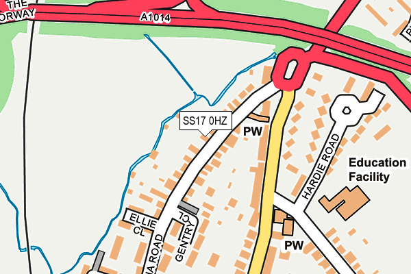 SS17 0HZ map - OS OpenMap – Local (Ordnance Survey) SS17 0HZ map - OS OpenMap – Local (Ordnance Survey)