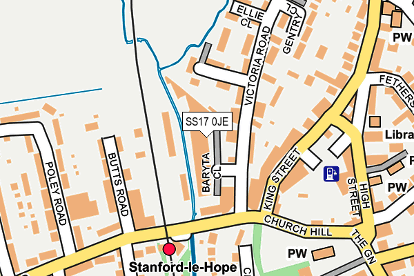 SS17 0JE map - OS OpenMap – Local (Ordnance Survey) SS17 0JE map - OS OpenMap – Local (Ordnance Survey)