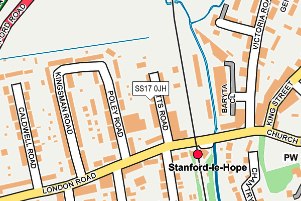 SS17 0JH map - OS OpenMap – Local (Ordnance Survey) SS17 0JH map - OS OpenMap – Local (Ordnance Survey)