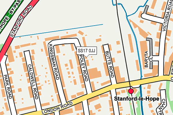 SS17 0JJ map - OS OpenMap – Local (Ordnance Survey) SS17 0JJ map - OS OpenMap – Local (Ordnance Survey)