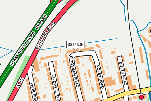 SS17 0JN map - OS OpenMap – Local (Ordnance Survey) SS17 0JN map - OS OpenMap – Local (Ordnance Survey)