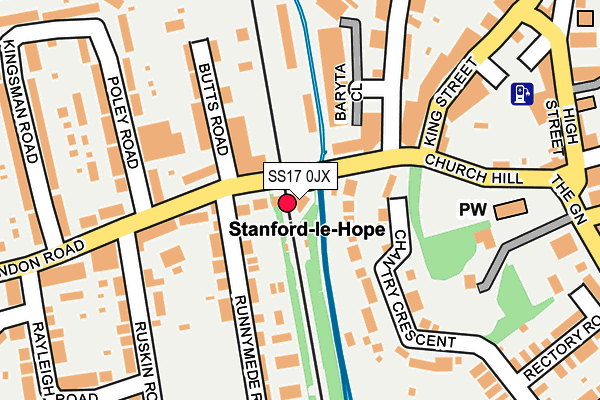 SS17 0JX map - OS OpenMap – Local (Ordnance Survey) SS17 0JX map - OS OpenMap – Local (Ordnance Survey)