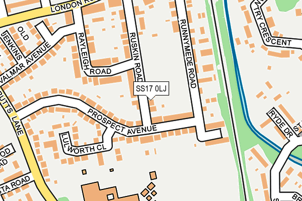 SS17 0LJ map - OS OpenMap – Local (Ordnance Survey) SS17 0LJ map - OS OpenMap – Local (Ordnance Survey)
