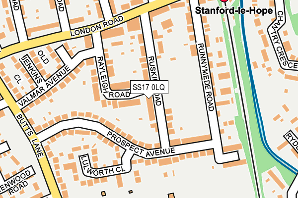 SS17 0LQ map - OS OpenMap – Local (Ordnance Survey) SS17 0LQ map - OS OpenMap – Local (Ordnance Survey)