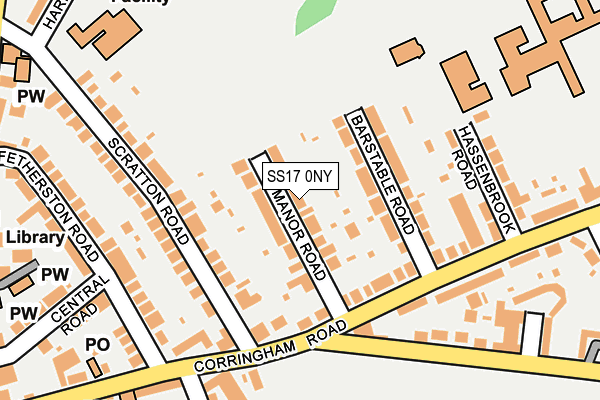 SS17 0NY map - OS OpenMap – Local (Ordnance Survey) SS17 0NY map - OS OpenMap – Local (Ordnance Survey)