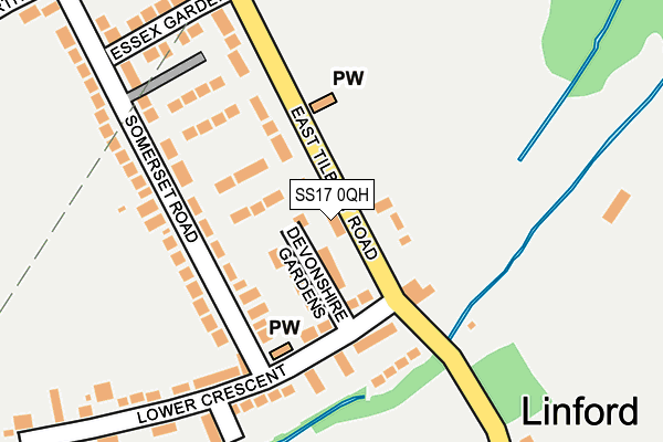 SS17 0QH map - OS OpenMap – Local (Ordnance Survey) SS17 0QH map - OS OpenMap – Local (Ordnance Survey)