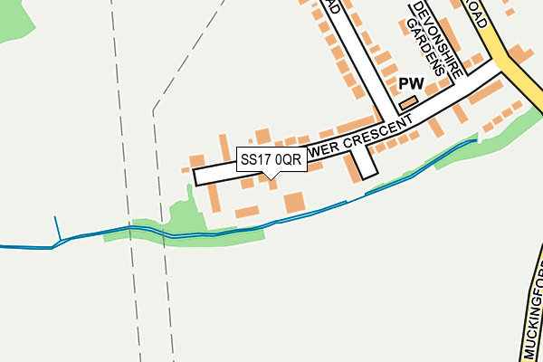 SS17 0QR map - OS OpenMap – Local (Ordnance Survey) SS17 0QR map - OS OpenMap – Local (Ordnance Survey)
