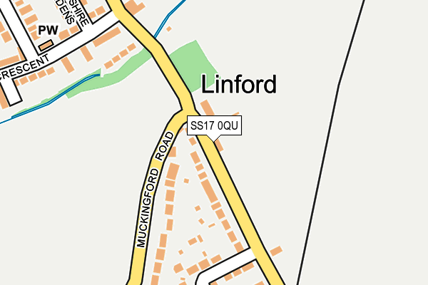 SS17 0QU map - OS OpenMap – Local (Ordnance Survey) SS17 0QU map - OS OpenMap – Local (Ordnance Survey)