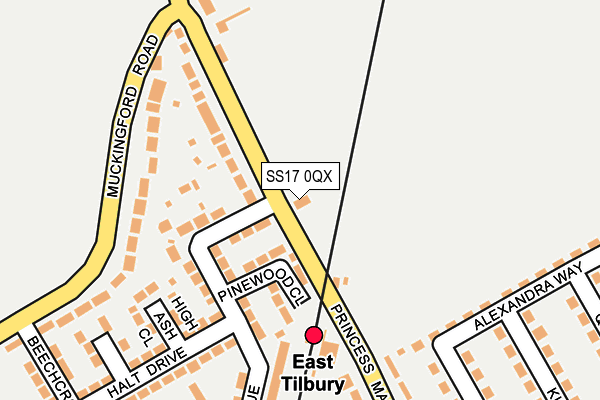 SS17 0QX map - OS OpenMap – Local (Ordnance Survey) SS17 0QX map - OS OpenMap – Local (Ordnance Survey)