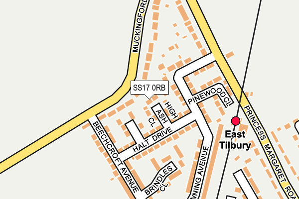 SS17 0RB map - OS OpenMap – Local (Ordnance Survey) SS17 0RB map - OS OpenMap – Local (Ordnance Survey)