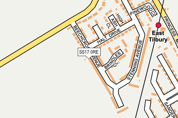 SS17 0RE map - OS OpenMap – Local (Ordnance Survey)