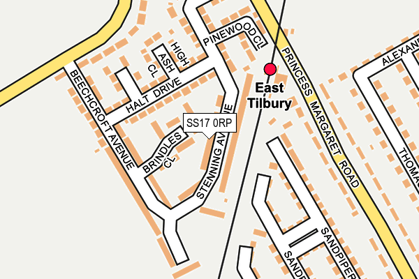 SS17 0RP map - OS OpenMap – Local (Ordnance Survey) SS17 0RP map - OS OpenMap – Local (Ordnance Survey)