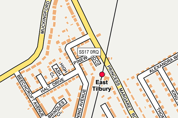 SS17 0RQ map - OS OpenMap – Local (Ordnance Survey)