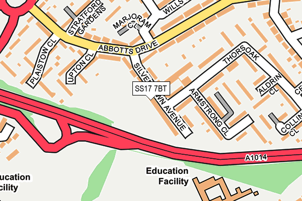 SS17 7BT map - OS OpenMap – Local (Ordnance Survey) SS17 7BT map - OS OpenMap – Local (Ordnance Survey)
