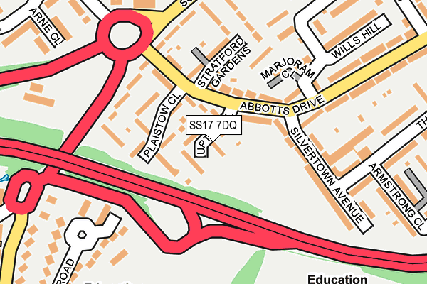SS17 7DQ map - OS OpenMap – Local (Ordnance Survey) SS17 7DQ map - OS OpenMap – Local (Ordnance Survey)