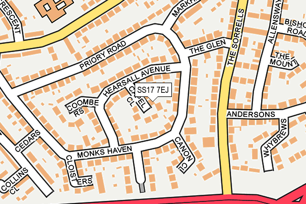 SS17 7EJ map - OS OpenMap – Local (Ordnance Survey) SS17 7EJ map - OS OpenMap – Local (Ordnance Survey)