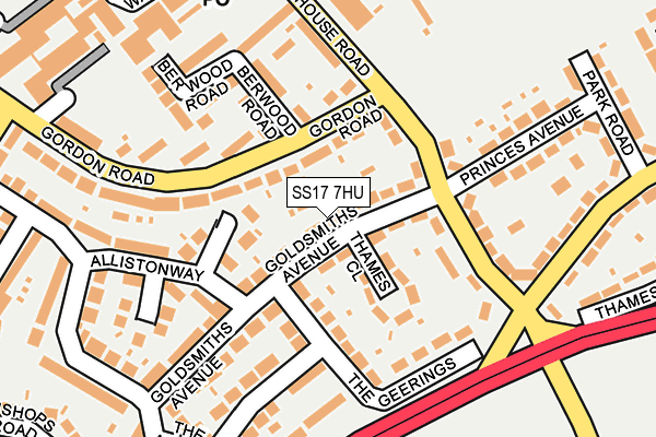 SS17 7HU map - OS OpenMap – Local (Ordnance Survey) SS17 7HU map - OS OpenMap – Local (Ordnance Survey)
