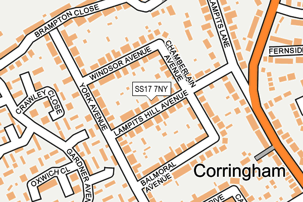 SS17 7NY map - OS OpenMap – Local (Ordnance Survey) SS17 7NY map - OS OpenMap – Local (Ordnance Survey)