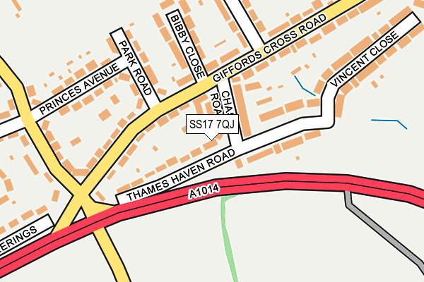 SS17 7QJ map - OS OpenMap – Local (Ordnance Survey) SS17 7QJ map - OS OpenMap – Local (Ordnance Survey)