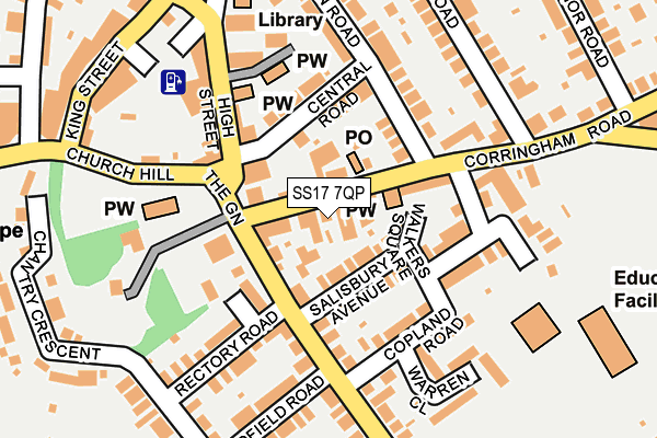 SS17 7QP map - OS OpenMap – Local (Ordnance Survey) SS17 7QP map - OS OpenMap – Local (Ordnance Survey)