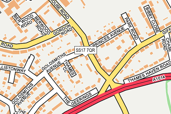 SS17 7QR map - OS OpenMap – Local (Ordnance Survey) SS17 7QR map - OS OpenMap – Local (Ordnance Survey)