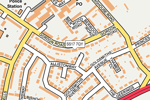 SS17 7QY map - OS OpenMap – Local (Ordnance Survey) SS17 7QY map - OS OpenMap – Local (Ordnance Survey)