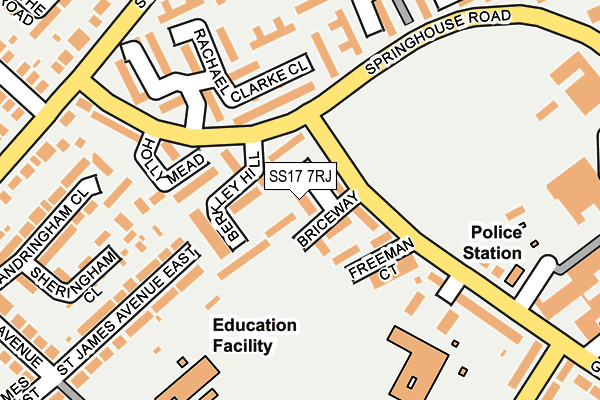 SS17 7RJ map - OS OpenMap – Local (Ordnance Survey) SS17 7RJ map - OS OpenMap – Local (Ordnance Survey)