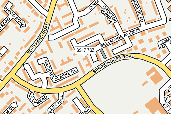 SS17 7SZ map - OS OpenMap – Local (Ordnance Survey) SS17 7SZ map - OS OpenMap – Local (Ordnance Survey)